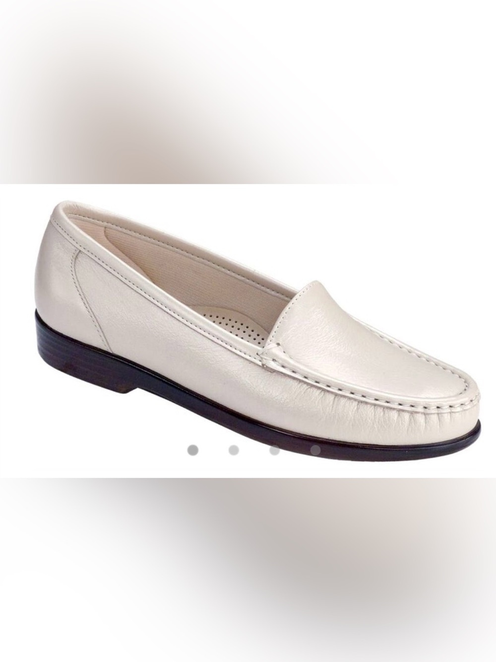SAS Simplify Loafers  Women's  7W Pearl Bone Tripad Comfort Slip-On Leather NWOT